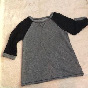 Loveappella top with mesh sleeves